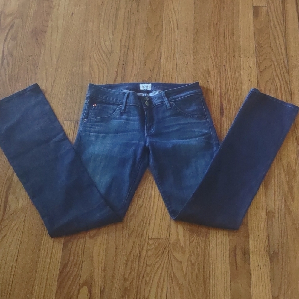 Hudson Jeans Medium Blue Flare Leg Denim - Size 28 - Picture 6 of 9